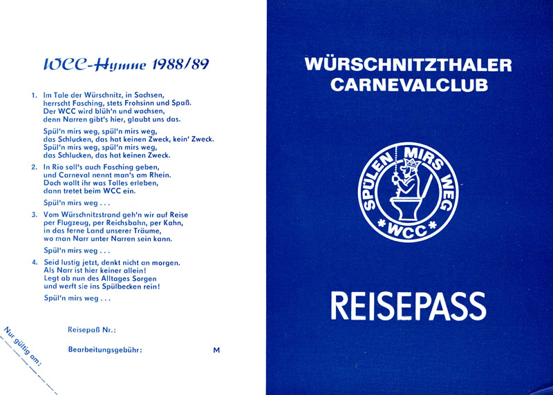 WCC - 1988 / 1989 - Vom Würschnitzstrand ins ferne Land